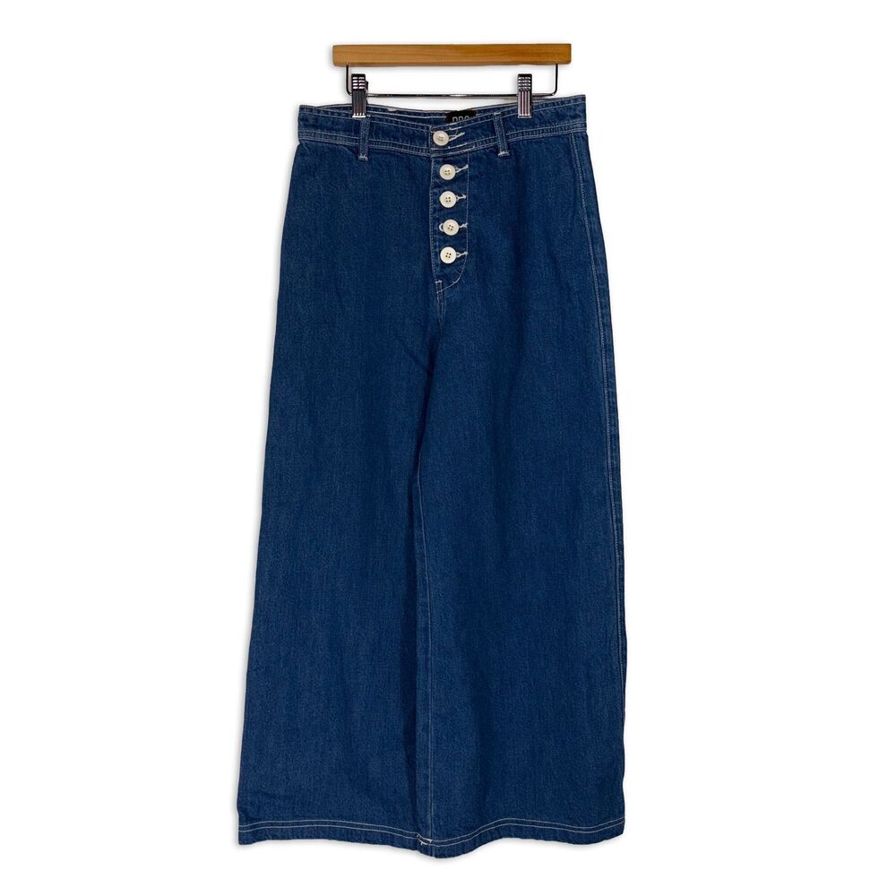 BDG Urban Outfitters High Rise Wide Leg Crop Jeans Dark Wash Retro 26